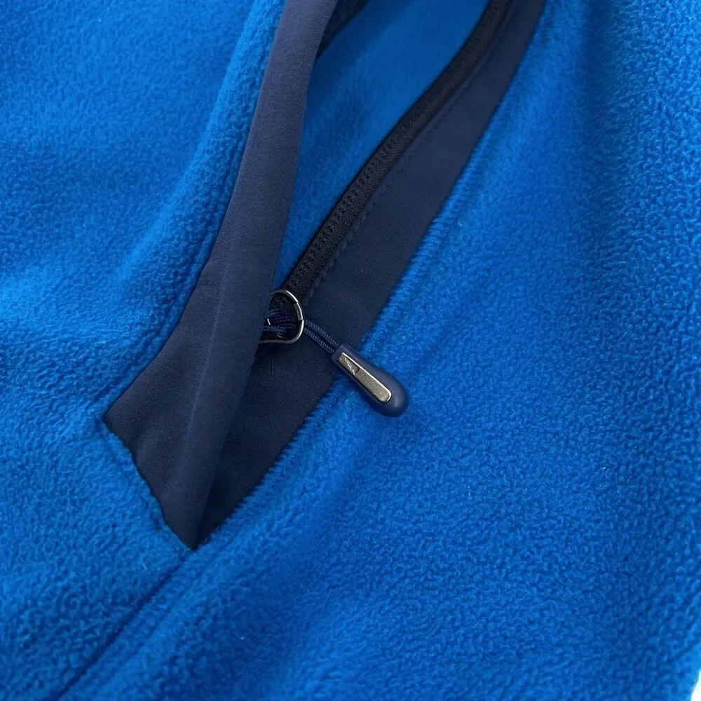 REI Men's Fleece Micro Grid Full Zip Vest Blue XXL